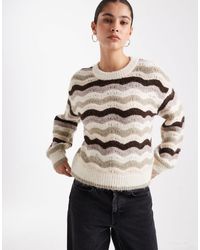 Vero Moda - – strickpullover mit weiten ärmeln und streifen - Lyst