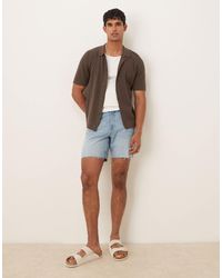 ASOS - Mid Length Slim Denim Shorts - Lyst