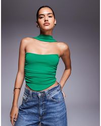 ASOS - Bandeau Top With Scarf Neck Detail - Lyst