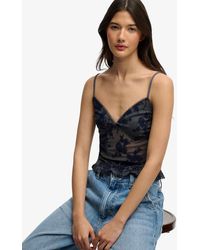 Superdry - Flocked Mesh Camisole Top - Lyst