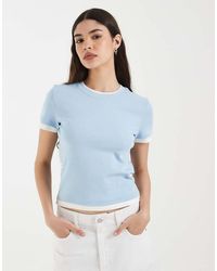 Vero Moda - Double Layer Binding Detail T-shirt - Lyst