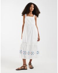 Levi's - Maxi Jurk Van Broderie Anglaise Met Print - Lyst