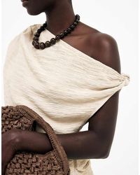 NA-KD - Structured Draped Top - Lyst