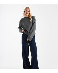 ONLY - Vaqueros De Talle Medio Y Pernera Muy Ancha De - Lyst
