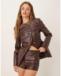 ASOS - Elegante Micro-Short Van Pu Met Krok-Effect - Lyst