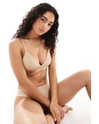 Pieces - Seamless Triangle Bra - Lyst