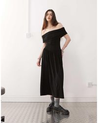 Reclaimed (vintage) - Vestido Ceñido Con Escote Palabra De Honor Y Cintura Baja De - Lyst