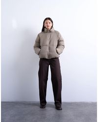 TOPSHOP - Puffer Bomber Jacket - Lyst