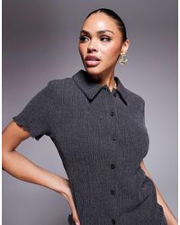 ASOS - Overhemd Met Korte Mouwen, Knoopsluiting En Textuur - Lyst