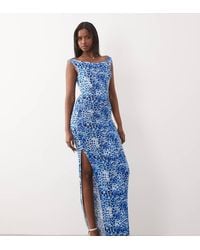 Juicy Couture - Exclusive Diamante Logo Side Split Maxi Dress - Lyst