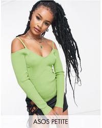 Off Shoulder Sweater In Fluffy Knit 