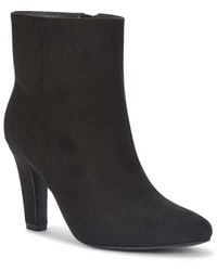 SEQWL - Almond Toe Ankle Booties With Zip And Block High Heels - Lyst