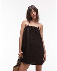 TOPSHOP - Poplin Mini Sundress - Lyst