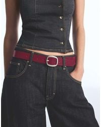 Bershka - Thin Faux Leather Belt - Lyst