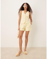 Pretty Lavish - Linen Shorts Co-ord - Lyst