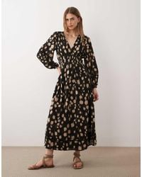 Wednesday's Girl - Long Sleeve Midaxi Dress - Lyst
