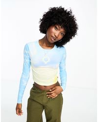 Levi's - Graphic Long Sleeve Second Skin Crop Top - Lyst