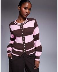 River Island - Striped Cardigan - Lyst
