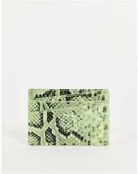 Monki Cia Faux Snake Card Holder Case - Green