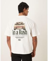 Prohibited - Racing Back Print Graphic T-shirt - Lyst