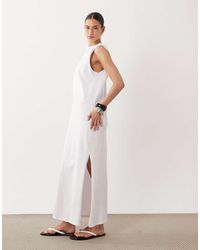 ASOS - Shoulder Pad T-Shirt Midi Dress - Lyst