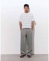 Pull&Bear - Elegante Broek Met Wijde Pijpen - Lyst
