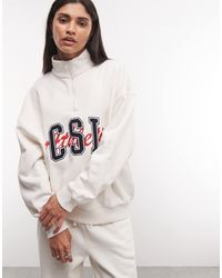 Collusion - Boxy Hoodie Met Varsity-Borduursel - Lyst