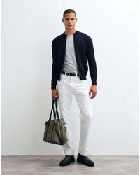 Mango - Knitted Zip Through Cardigan - Lyst