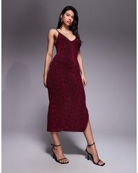 Vesper - Bodycon Sparkle Midaxi Dress With Cami Straps - Lyst