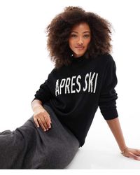 Threadbare - Gebreide Hoodie Met Apres Ski-Print - Lyst