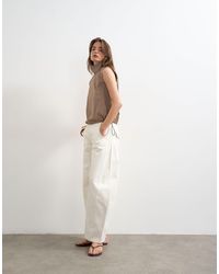 TOPSHOP - Techy Funnel Drawstring Hem Top - Lyst