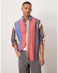 GANT - Gestreept Oversized Overhemd - Lyst