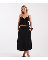 Vero Moda - Linen Touch Midi Skirt Co-Ord - Lyst