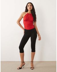 ASOS - Polyamide High Neck Cinched Waist Halter Top - Lyst