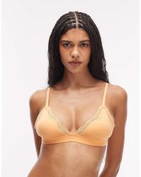 Tommy Hilfiger - Microfiber Lace Unlined Triangle Bra - Lyst