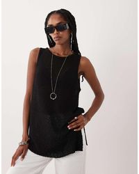 ASOS - Gebreide Cami Met A-Lijn En Bies - Lyst