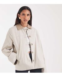 Vero Moda - Barn Jacket With Contrast Collar Detail - Lyst