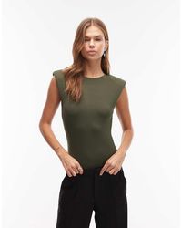 ASOS - Body Sinuoso Senza Maniche Con Spalline Imbottite - Lyst