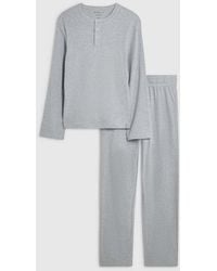 River Island - Muscle Fit Rib Loungewear Set - Lyst