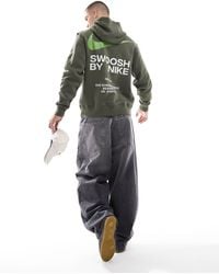 Nike - Club Swoosh Graphic Backprint Hoodie - Lyst