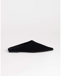 TOPSHOP - Dawn Real Suede Flat Pointed Shoe - Lyst