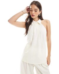 ASOS - Collar Detail Halter Top - Lyst