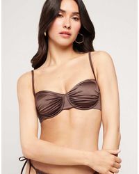 Tezenis - Choco Shiny Glam Balconette Bikini Top - Lyst