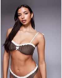The Frolic - Exclusive Ruffle Trim Tie Shoulder Bikini Top - Lyst