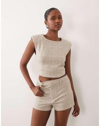 ASOS - Mix & Match Brushed Herringbone Mini Shorts - Lyst