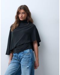 ASOS - Supersoft Drape Cape Top - Lyst