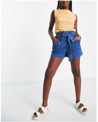 Donna Abbigliamento da Shorts da Shorts cargo multitasche Pantaloncini sartoriali allacciati di Vila 