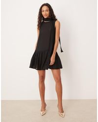 Sister Jane - Pussybow Pleated Skirt Mini Dress - Lyst