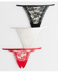 Lindex - Jennie 3 Pack Lace Thong - Lyst