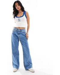 ASOS - Asos design petite - jean dad large - pur - Lyst